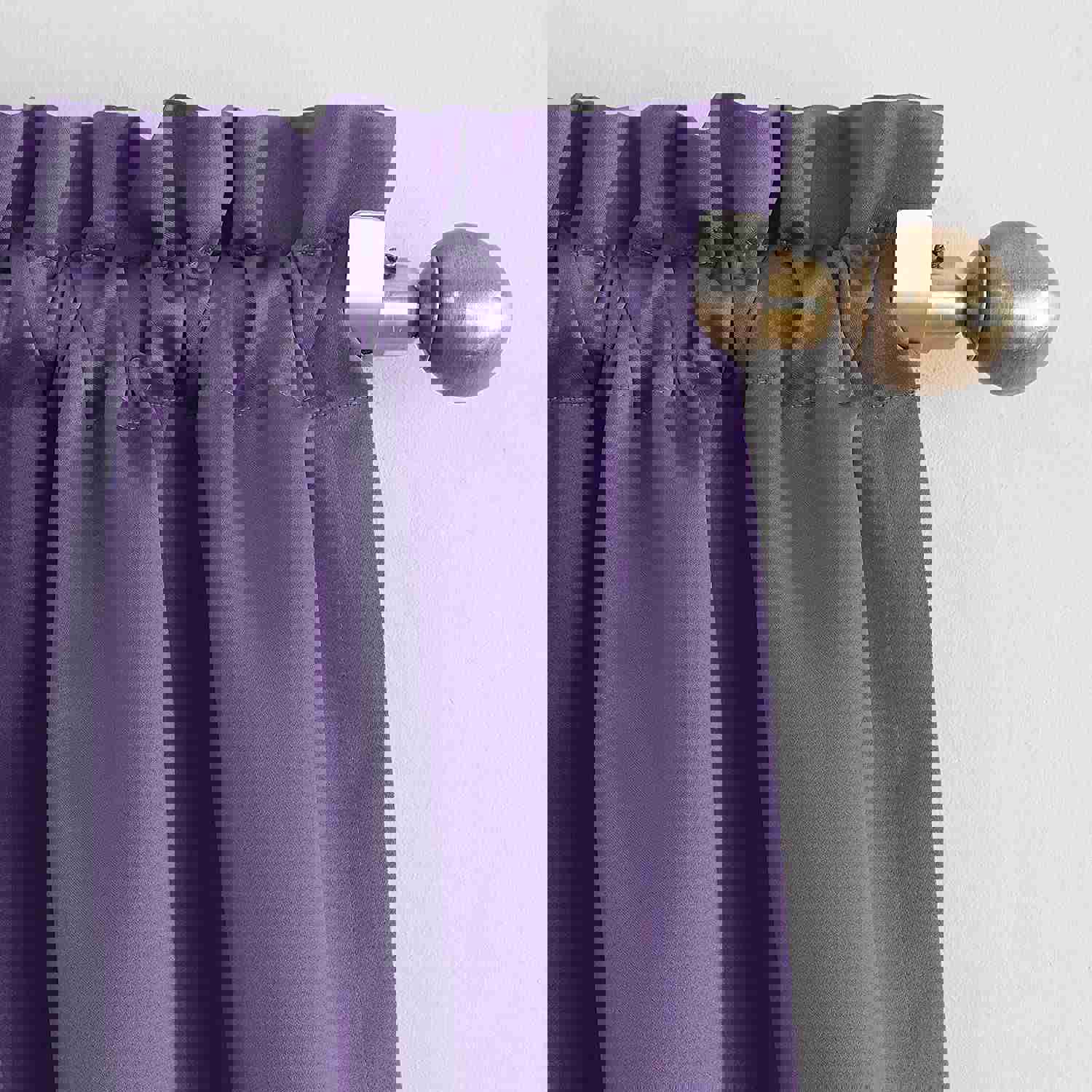 Sun Zero Barrow Energy Efficient Rod Pocket Curtain Panel, 54 x 84, Purple, One Panel