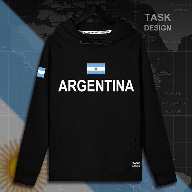 Argentina Argentine AR Men's Hoodie Pullovers - Thin Streetwear Hoodies with Nation Flag Print