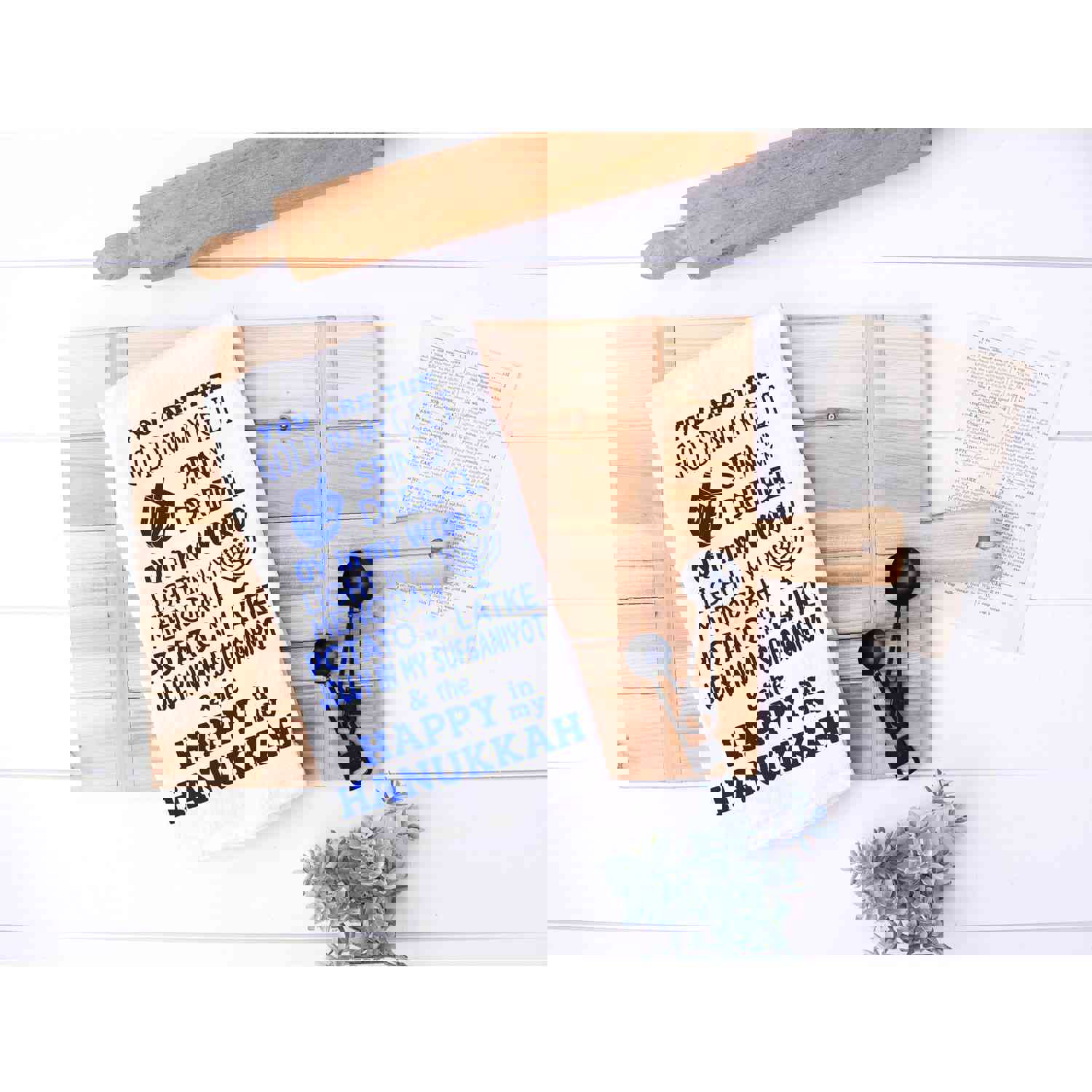 All Things Hanukkah Kitchen Towel