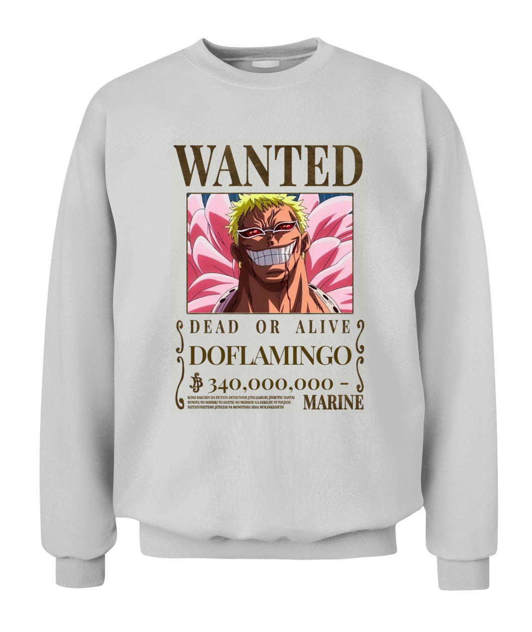 Doflamingo Wanted Custom Graphic Cotton T-Shirt - Unisex Fit