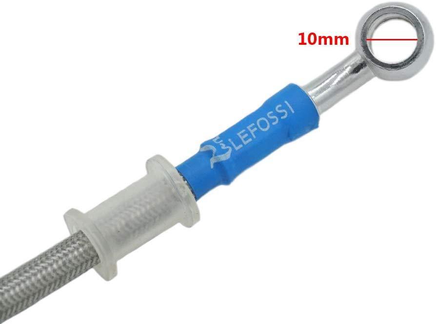 750mm 75cm Motorcycle Reinforced Hydraulic Brake Oil Hose Line Pipe Fitting Stainless Steel Braided Cable