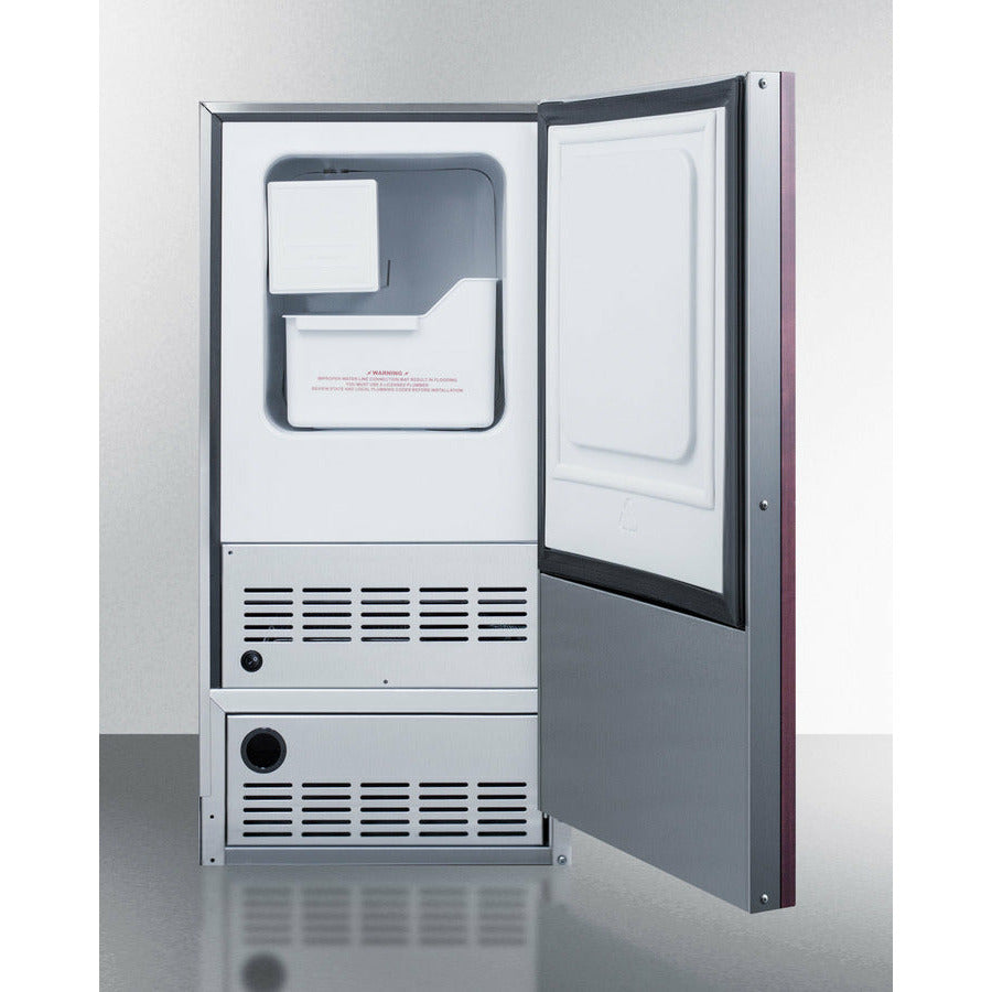 Summit 12 Lb. Daily Production Crescent Ice Built-In Ice Maker - BIM25H32