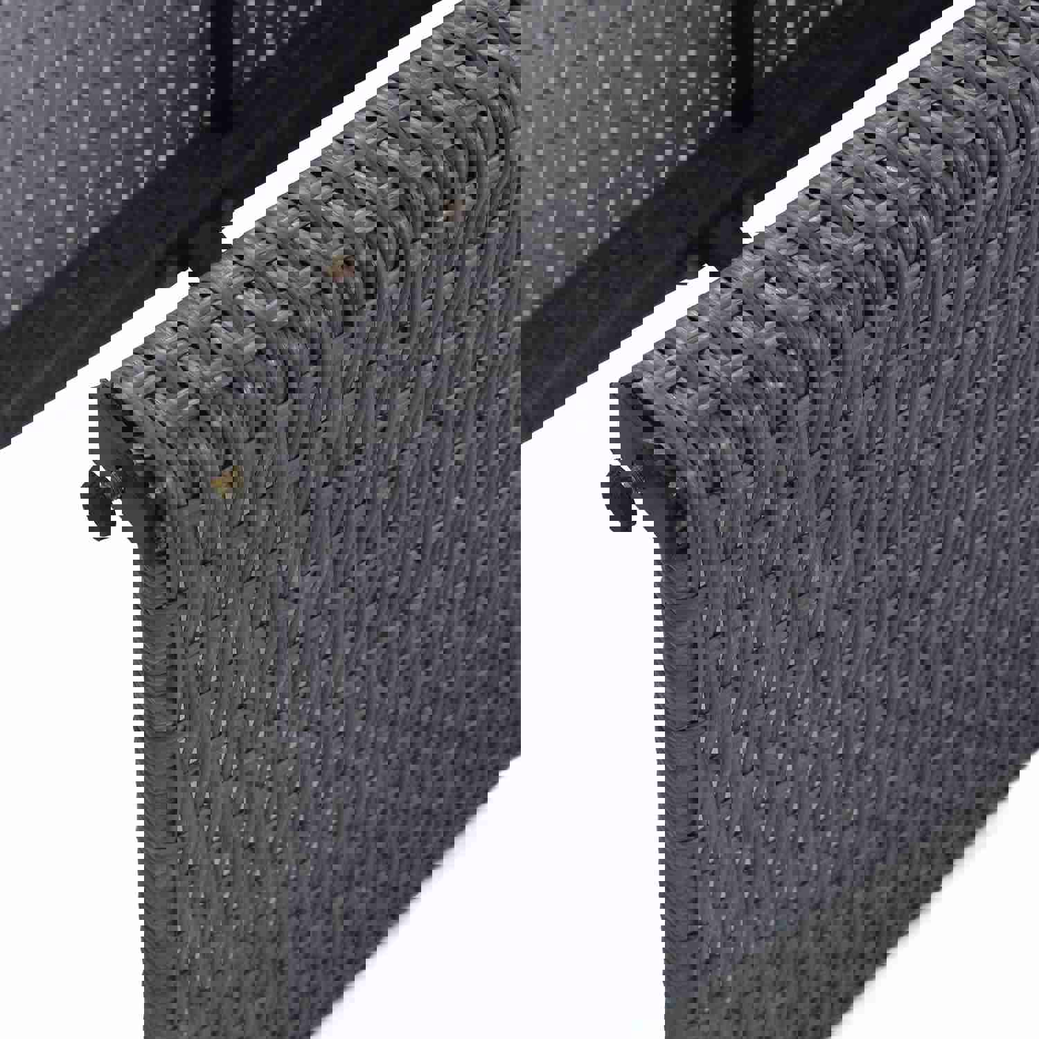 Topmax 5-piece Rattan Outdoor Patio Furniture Set with Gray Cushion and Wicker