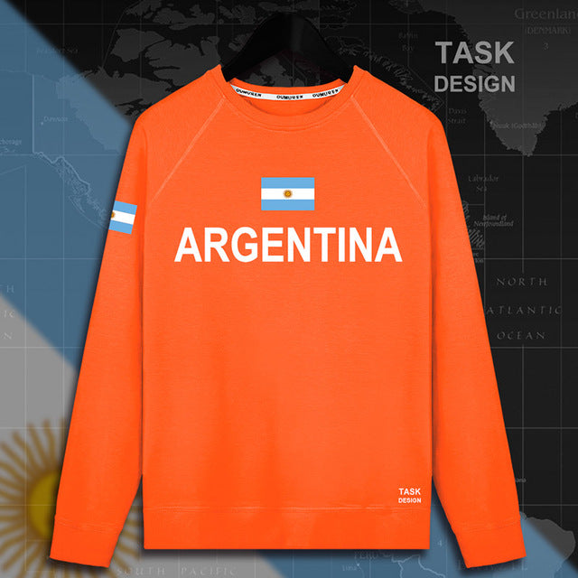Argentina Argentine AR Men's Hoodie Pullovers - Thin Streetwear Hoodies with Nation Flag Print