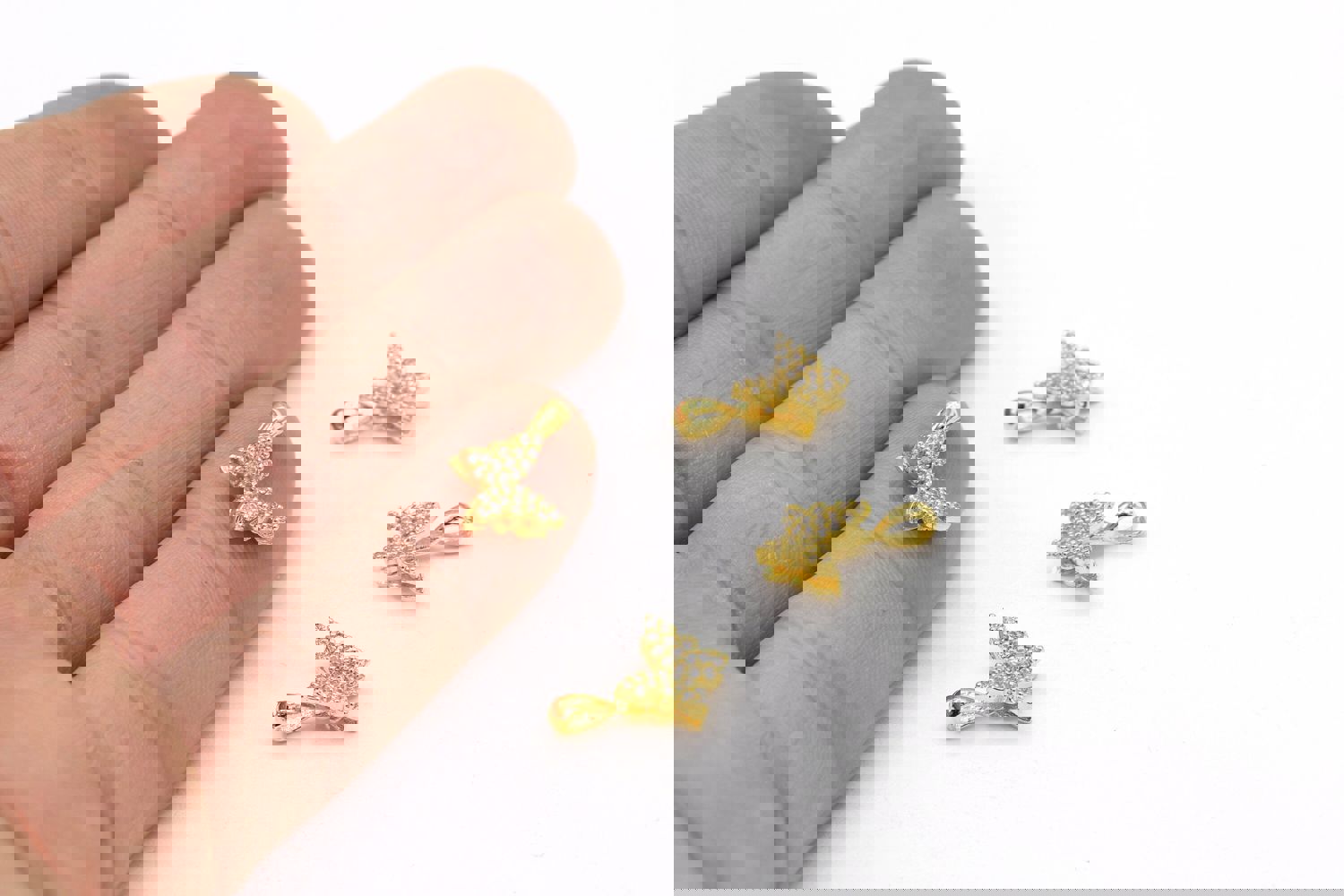 9x12mm 24K Shiny Gold Plated CZ Micro Pave Dragonfly Pendant - GLD392