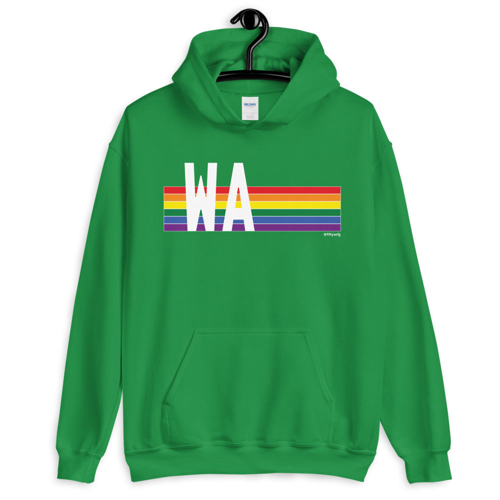 Washington Pride Retro Rainbow - Unisex Hoodie