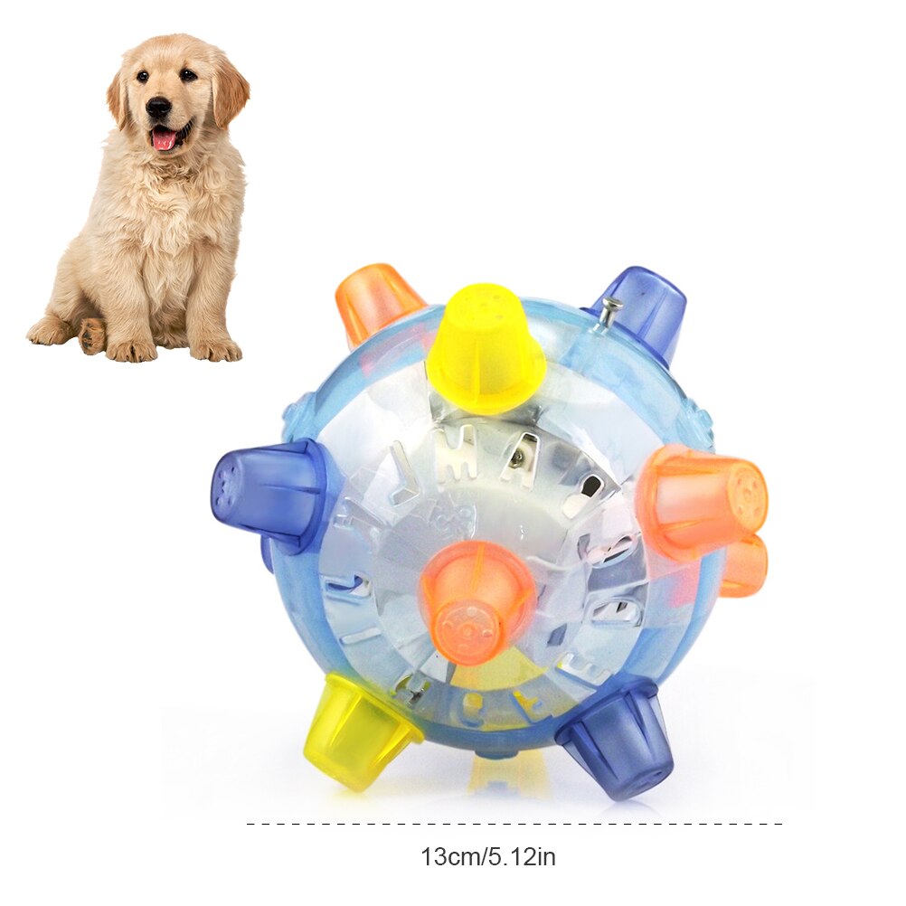 LED Jumping Ball with Music for Dogs and Cats - Random Color