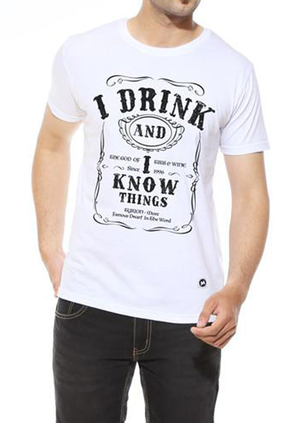 I Drink and I Know Things - White Men's T-Shirt