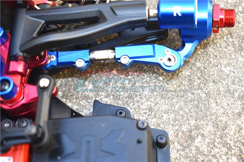 Arrma LIMITLESS / INFRACTION / TYPHON Aluminum + Stainless Steel Adjustable Front Steering Tie Rod - 2Pc Set