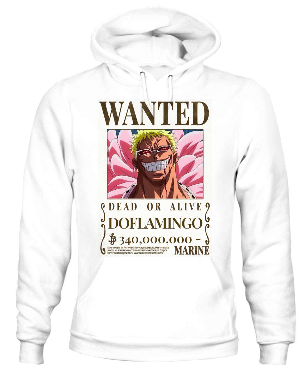 Doflamingo Wanted Custom Graphic Cotton T-Shirt - Unisex Fit
