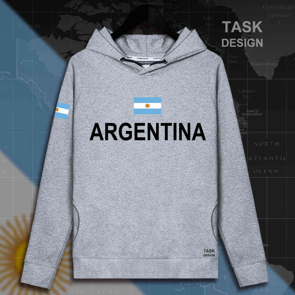 Argentina Argentine AR Men's Hoodie Pullovers - Thin Streetwear Hoodies with Nation Flag Print