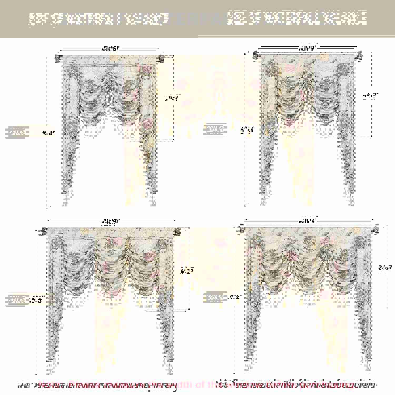 Valencia Swag Valance - French Countryside Inspired Jacquard Fabric