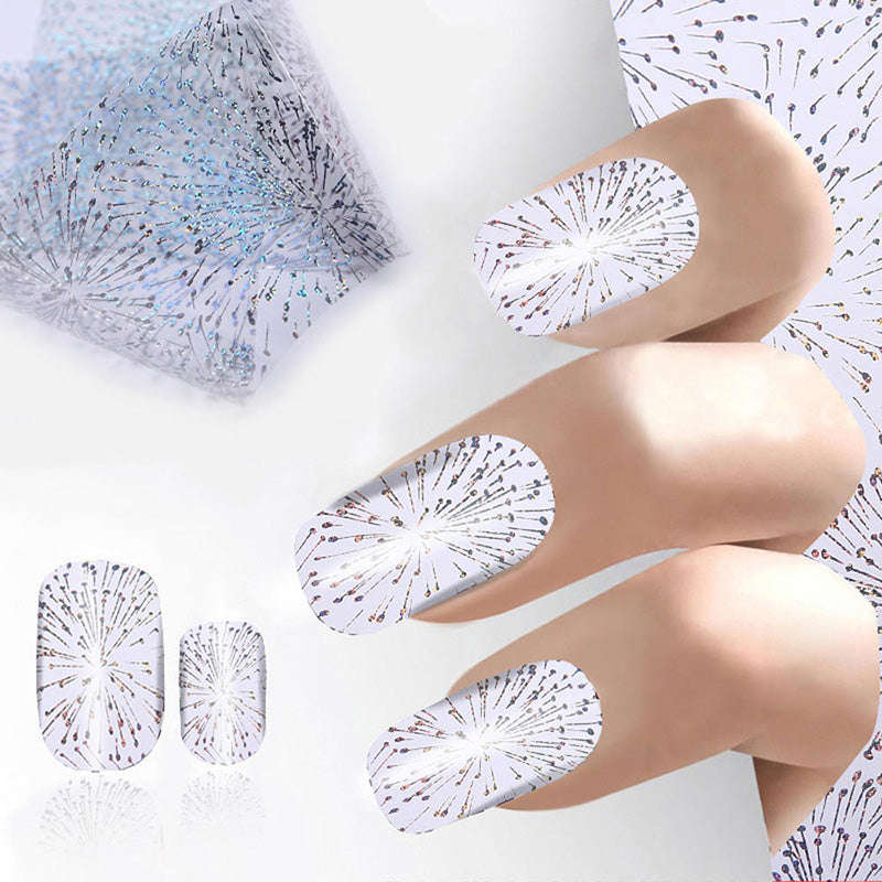 Flower Nail Art Foil Stickers Transfer Decal Tips For Manicure