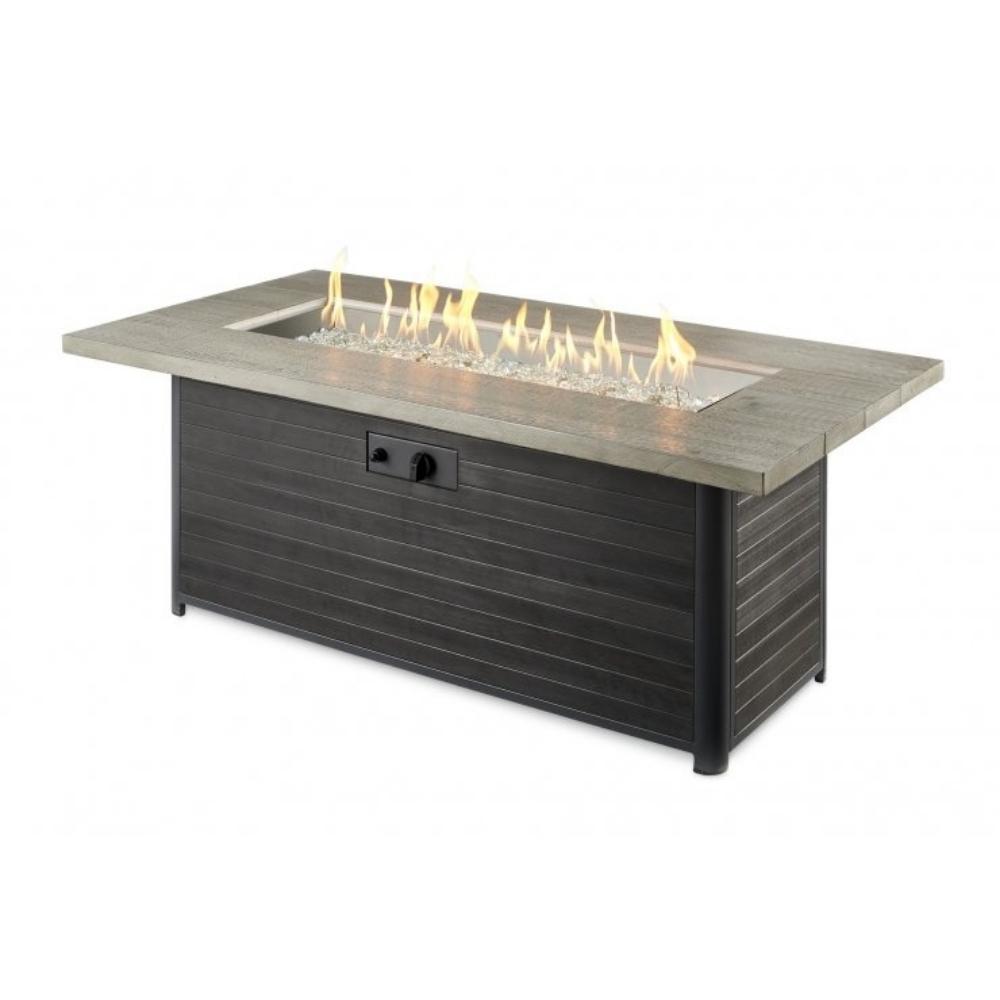 Cedar Ridge 61-Inch Linear Gas Fire Pit Table (CR-1242-K) - Elegant Outdoor Heating Solution