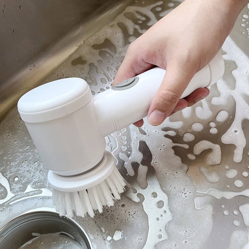Upgraded Kitchen Dishwashing Brush with Auto Detergent Dispenser