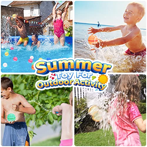 SOPPYCID Reusable Water Bomb Balloons - Summer Fun for Kids (4 Pack)