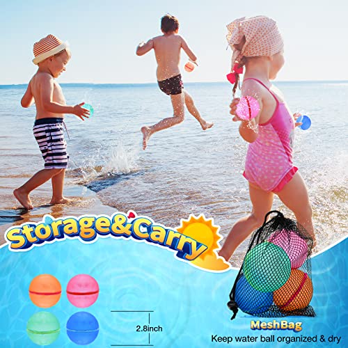 SOPPYCID Reusable Water Bomb Balloons - Summer Fun for Kids (4 Pack)
