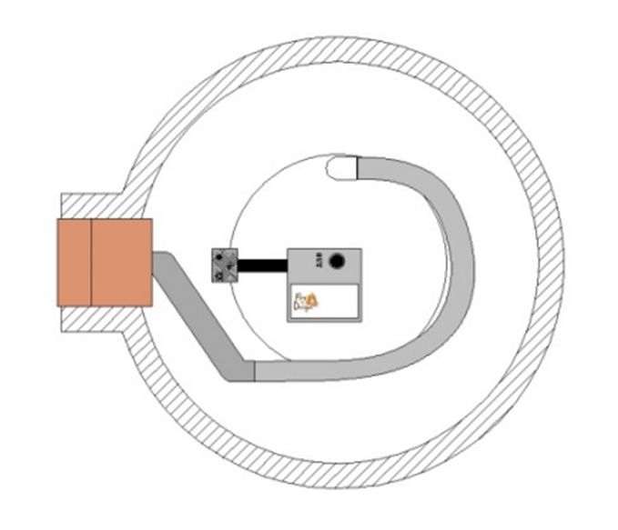 Oblique Fire & Water Bowl with Electronic Ignition - Free Cover [Fire by Design]