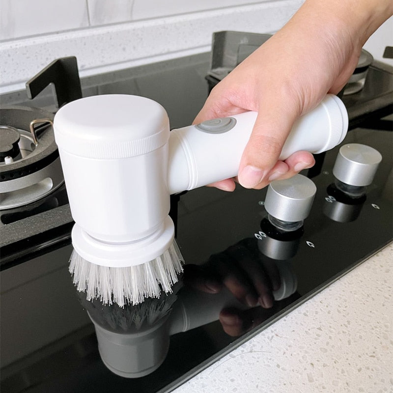 Upgraded Kitchen Dishwashing Brush with Auto Detergent Dispenser