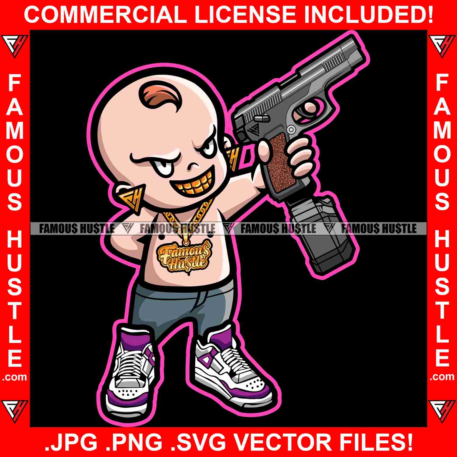 Hip Hop Rapper Graphic Design T-Shirt Print Digital Download