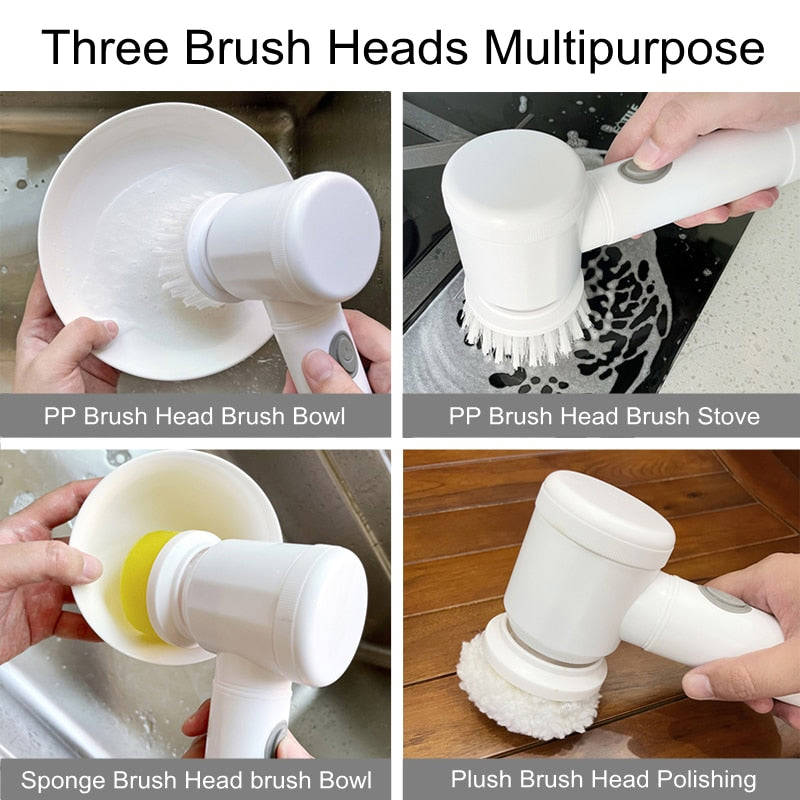 Upgraded Kitchen Dishwashing Brush with Auto Detergent Dispenser