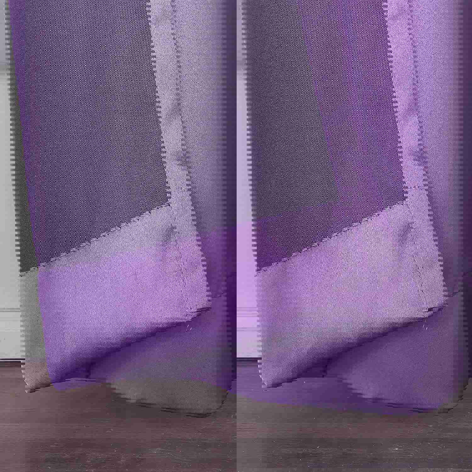 Sun Zero Barrow Energy Efficient Rod Pocket Curtain Panel, 54 x 84, Purple, One Panel