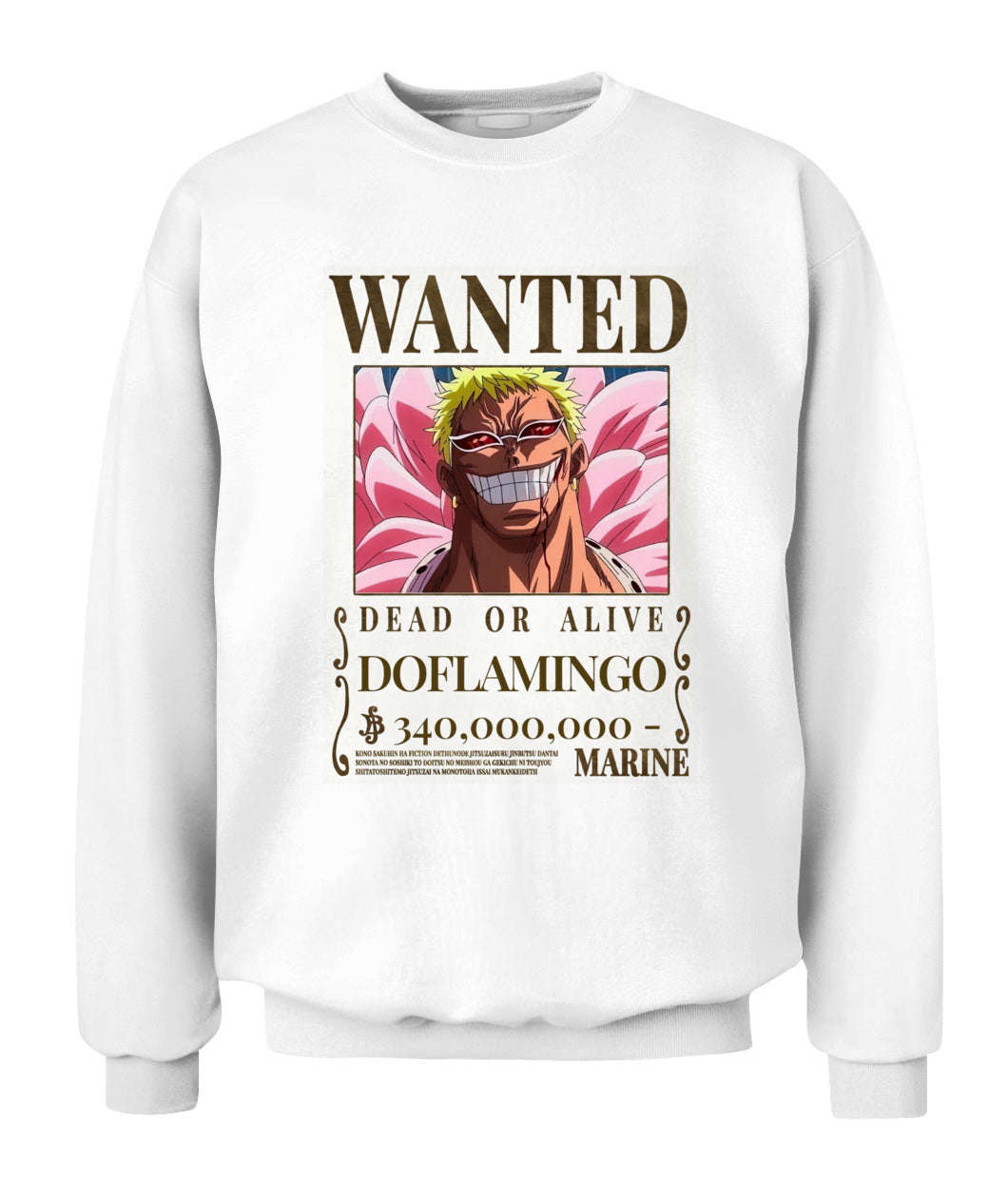 Doflamingo Wanted Custom Graphic Cotton T-Shirt - Unisex Fit