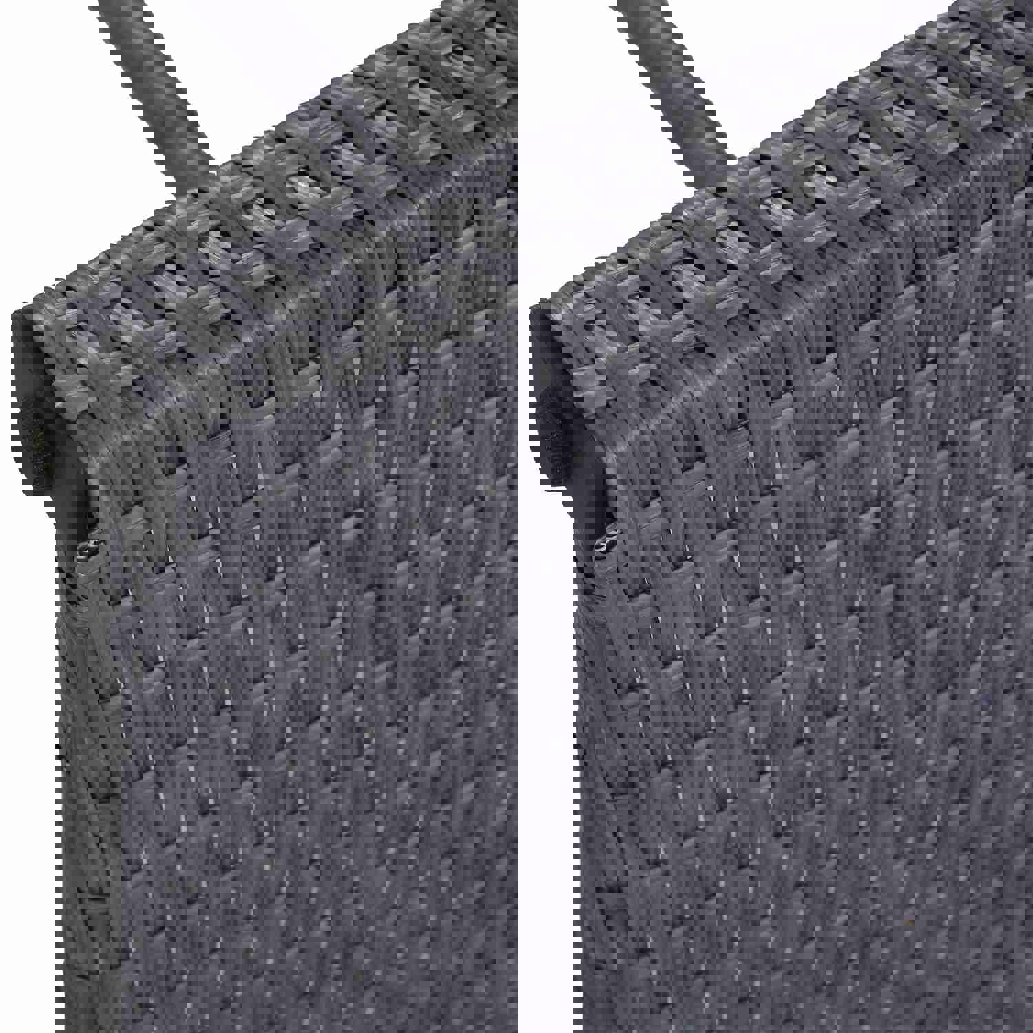 Topmax 5-piece Rattan Outdoor Patio Furniture Set with Gray Cushion and Wicker