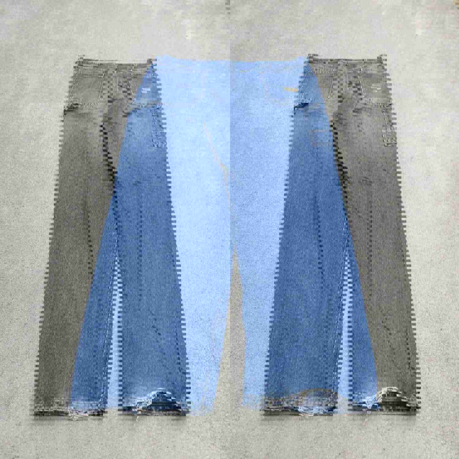 Wrangler Jeans Mens W38XL34 Blue Straight Leg High Rise Lightweight Outdoor