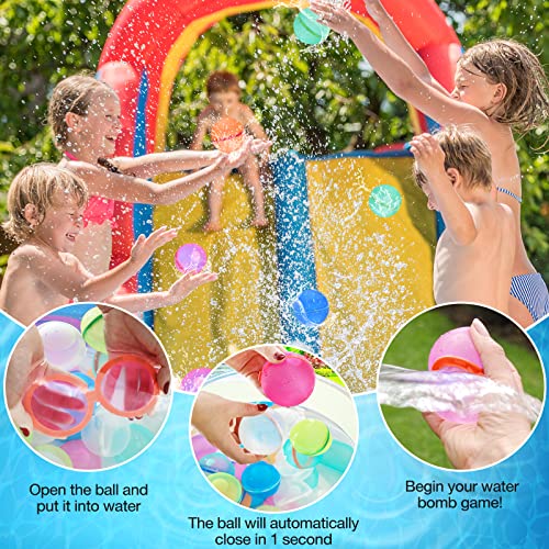 SOPPYCID Reusable Water Bomb Balloons - Summer Fun for Kids (4 Pack)