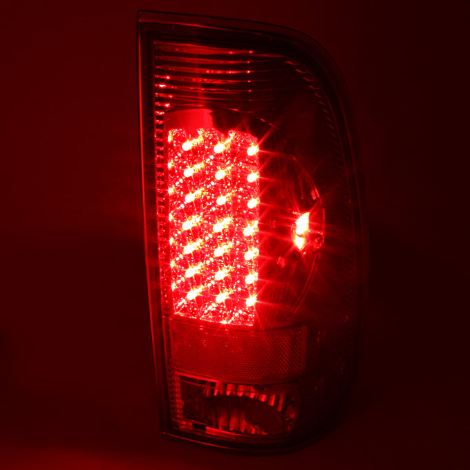 AKKON LED Tail Lights for 97-03 Ford F150 F-150 Pickup Truck - Red Smoke Lens