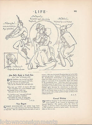 Life Magazine 1916 Rodney Thomson Father Time Cover Art Illustration