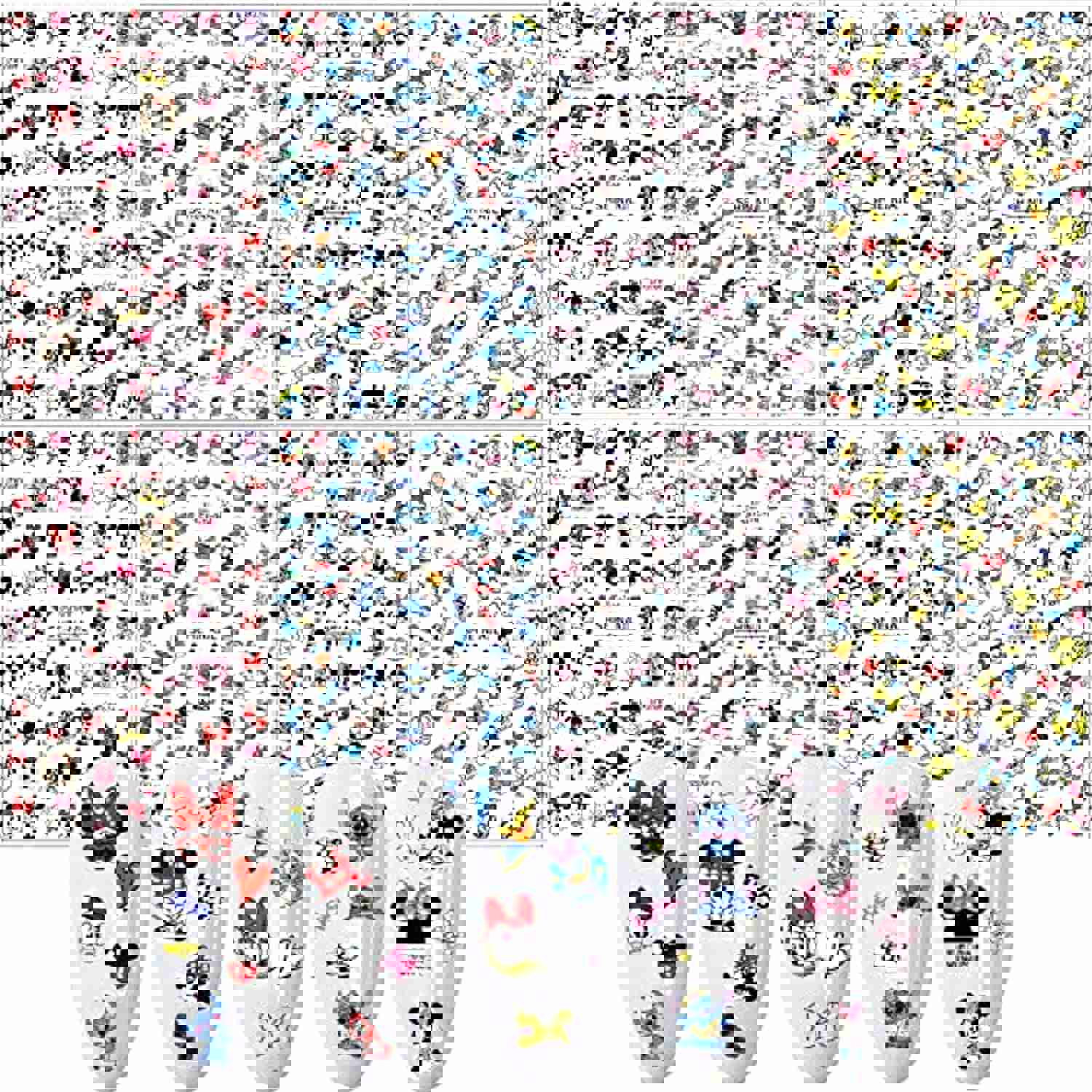 3D Cartoon Nail Art Stickers - Self-Adhesive Nail Decals for Women and Kids