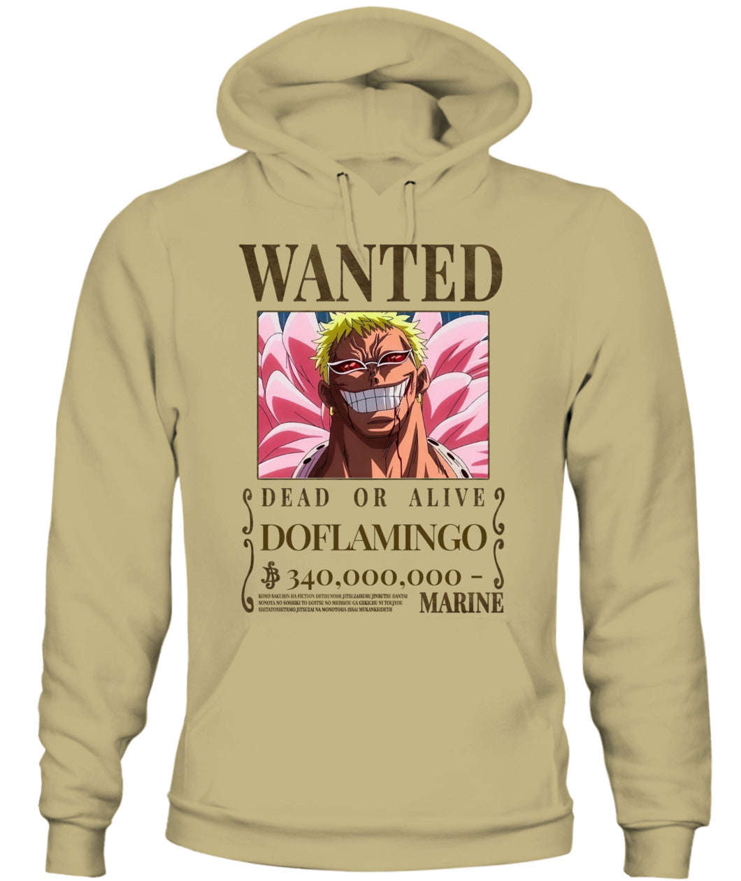 Doflamingo Wanted Custom Graphic Cotton T-Shirt - Unisex Fit