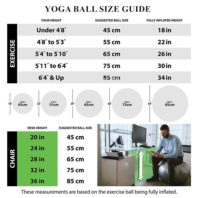 Unisex PVC Fitness/Stability Ball for Yoga, Pilates, and Aerobics