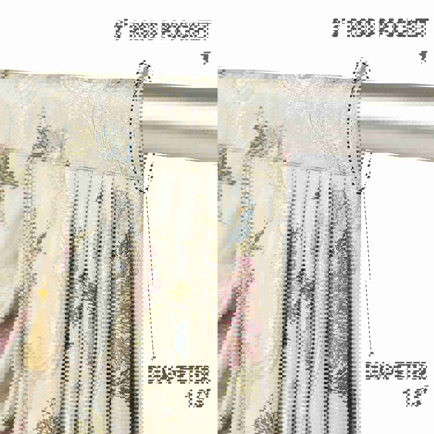 Valencia Swag Valance - French Countryside Inspired Jacquard Fabric