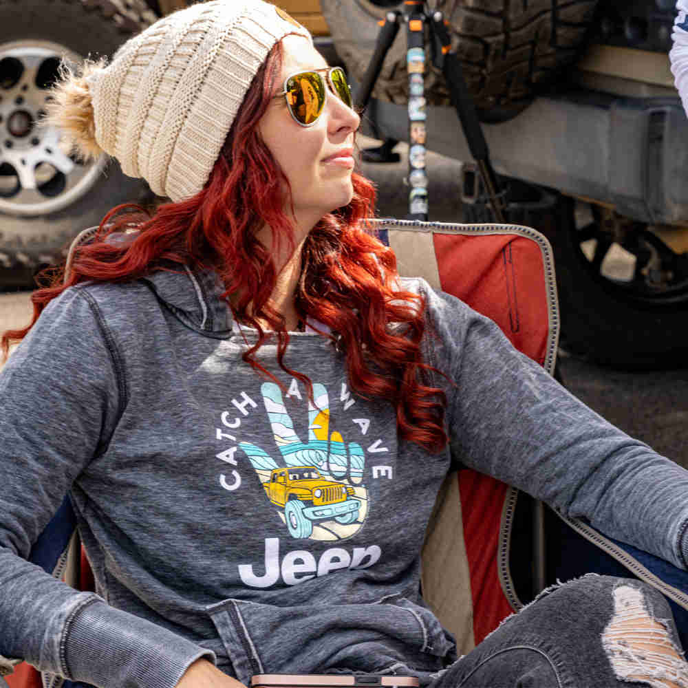 Jeep - Catch A Wave Womens Hoodie