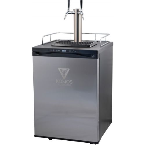 Komos® V2 Full Size Energy Efficient Stout & Cold Brew Coffee Kegerator with NukaTap Stainless Steel Faucets