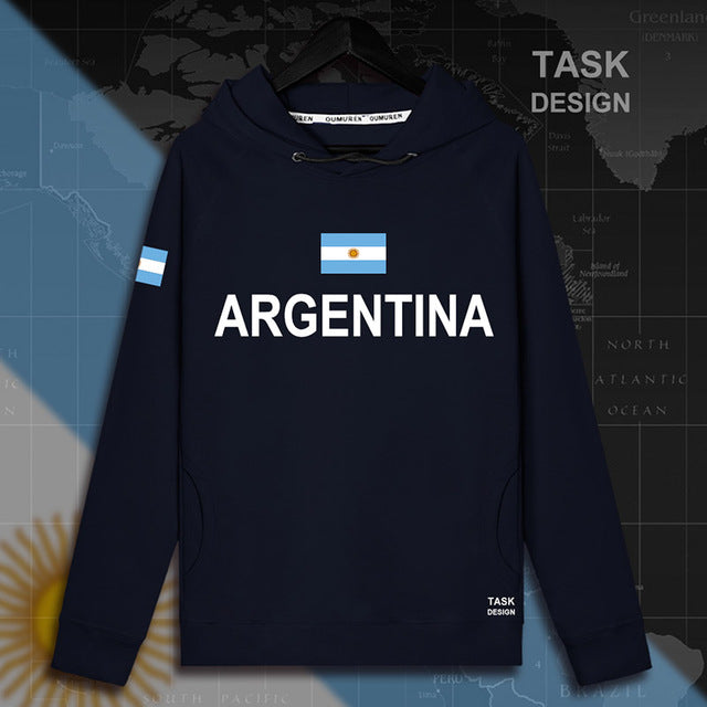 Argentina Argentine AR Men's Hoodie Pullovers - Thin Streetwear Hoodies with Nation Flag Print
