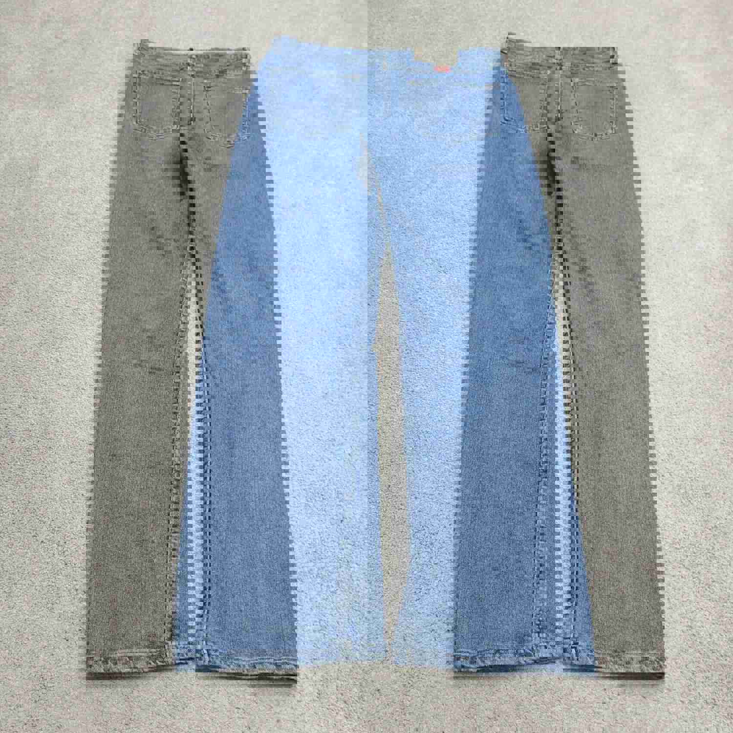 Wrangler Men's Blue Straight Leg Jeans - W30XL32, Regular Fit, Cotton