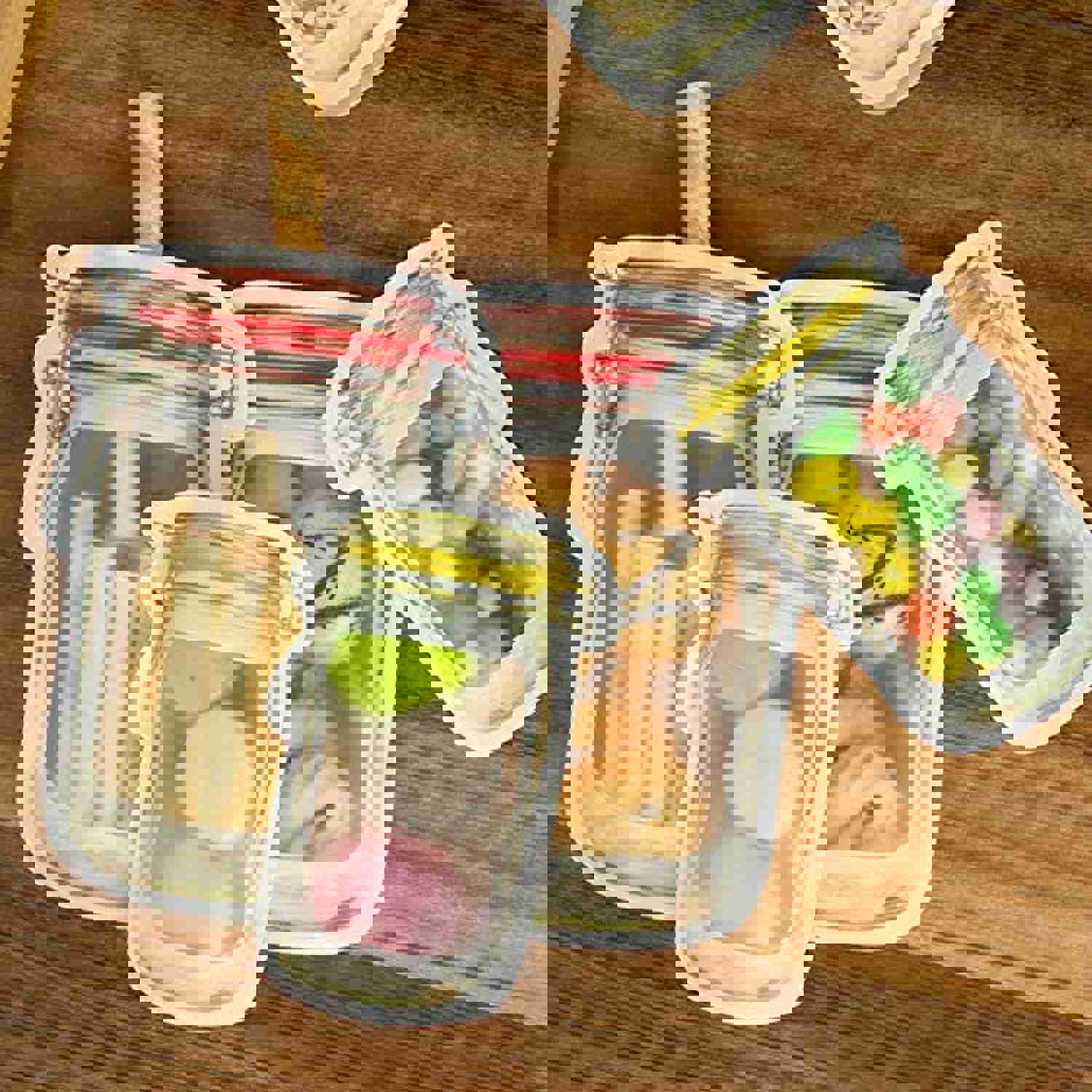 Fireboomoon 30 PCS Multi-Size Mason Jar Pattern Zipper Bags - Reusable, Airtight, Leak-Proof for Food Storage