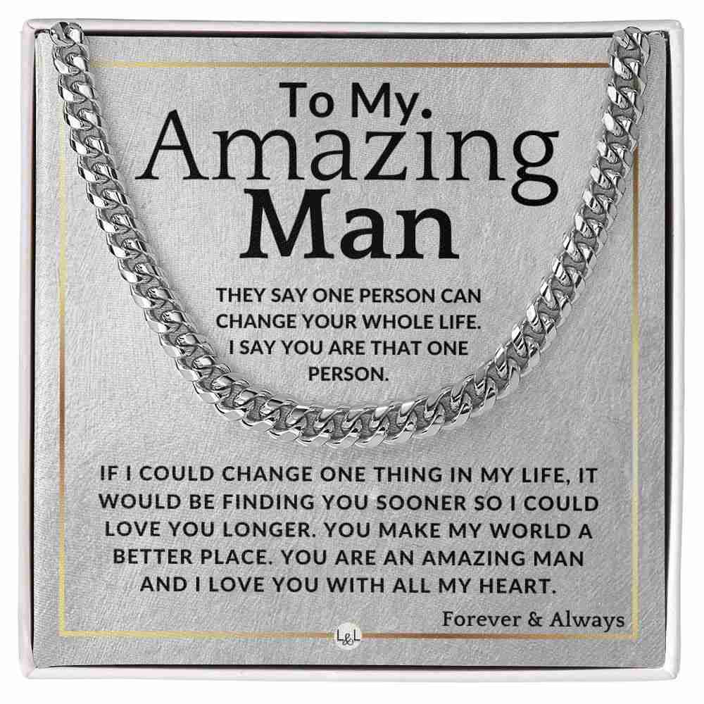 To My Man - My Person - Meaningful Gift Ideas For Him - Romantic and Thoughtful Present