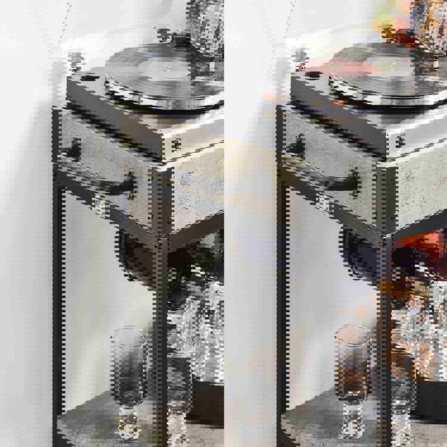 3 Tiers Kitchen Trolley Serving Cart with Wine Rack, FKW56-HG