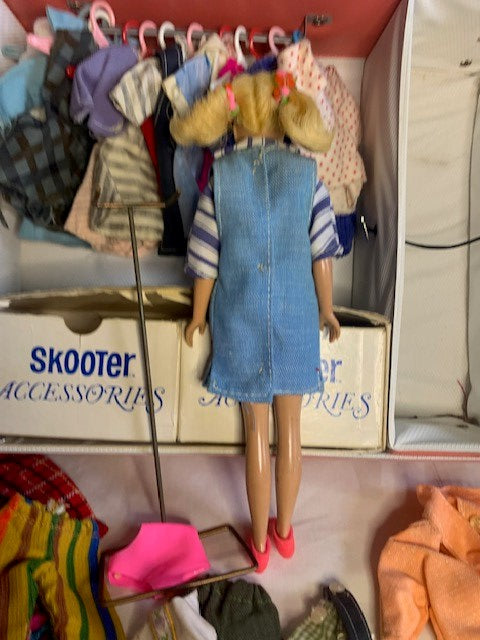 Vintage Skipper & Skooter Dolls Clothing, Case & Accessories Set