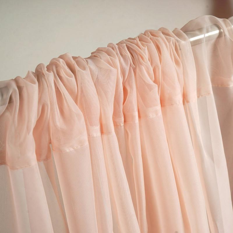 2 Pack Inherently Flame Resistant Chiffon Curtain Panels, Sheer Premium Organza Backdrops With Rod Pockets - 10ftx10ft