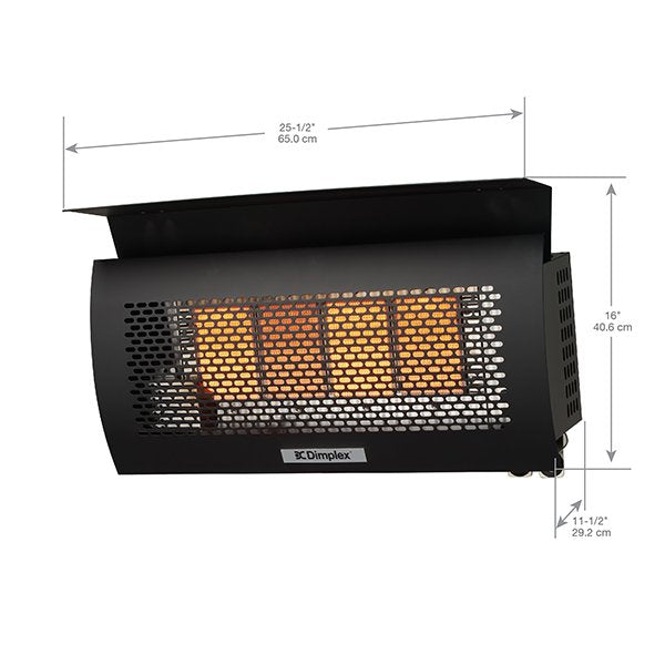 Dimplex Outdoor Wall-Mounted Natural Gas Infrared Heater - 31,500 BTU