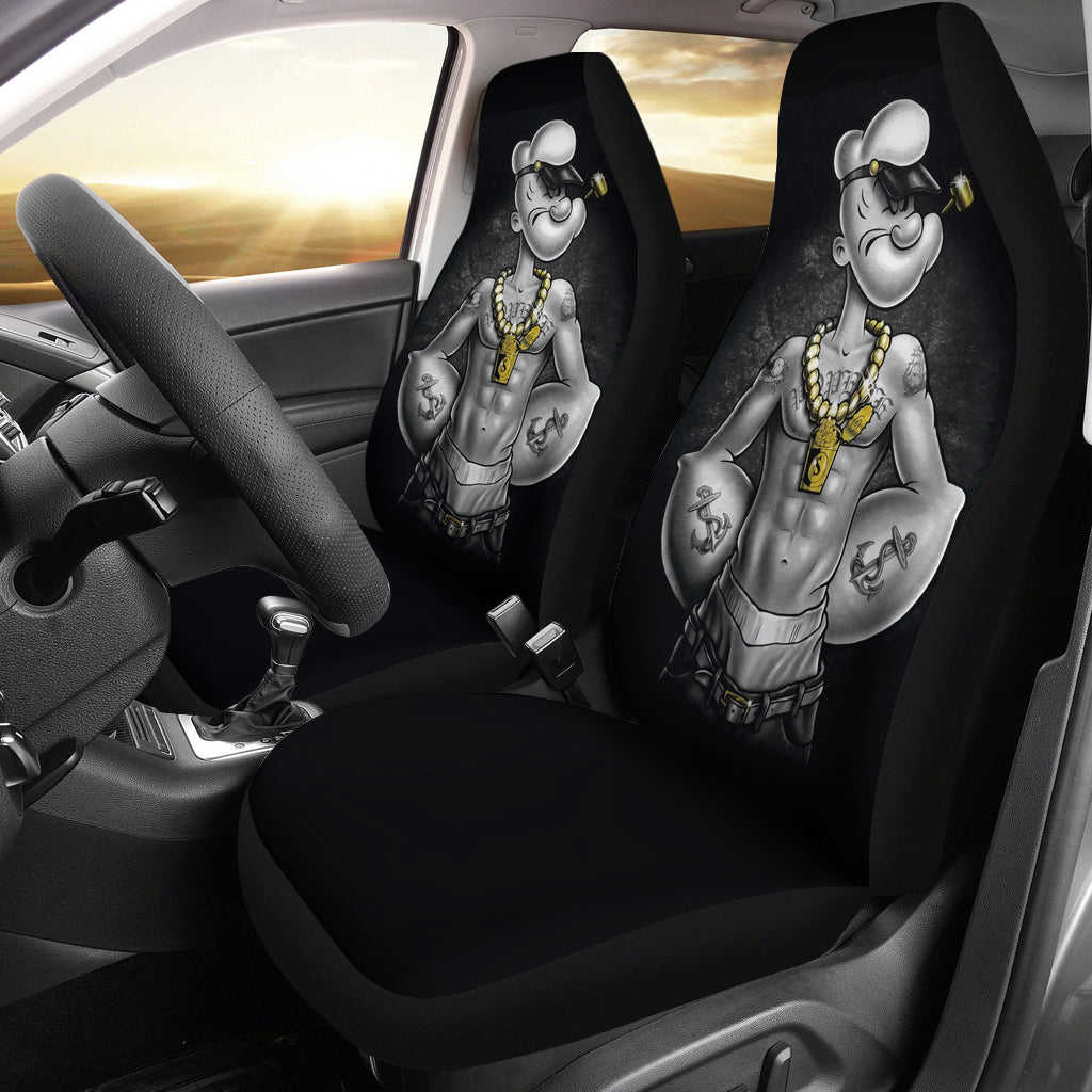 Popeye Car Seat Covers Hardcore Tattoo Car Accessories Ci221109-01