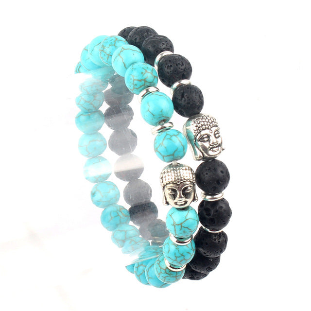 Shinus Strand Bracelet - Natural Stone Couple Bead Bracelets for Men and Women