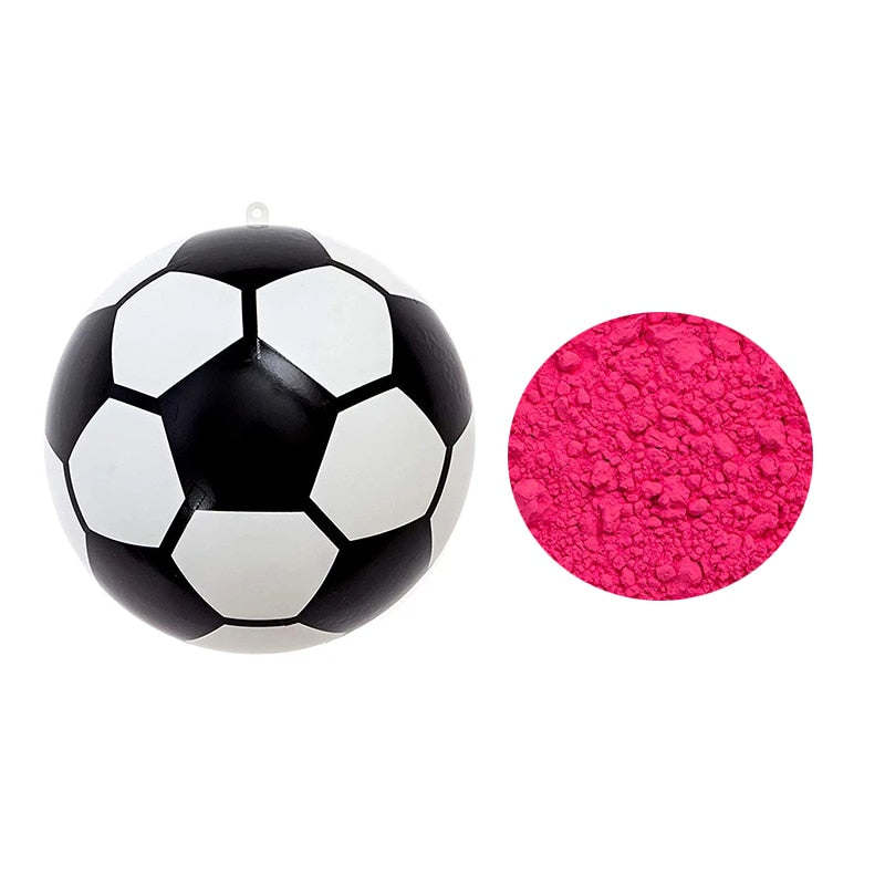 Gender Reveal Exploding Powder Soccer Ball with Blue Pink Powder Sequins Kit for Baby Boys Girls Football Party