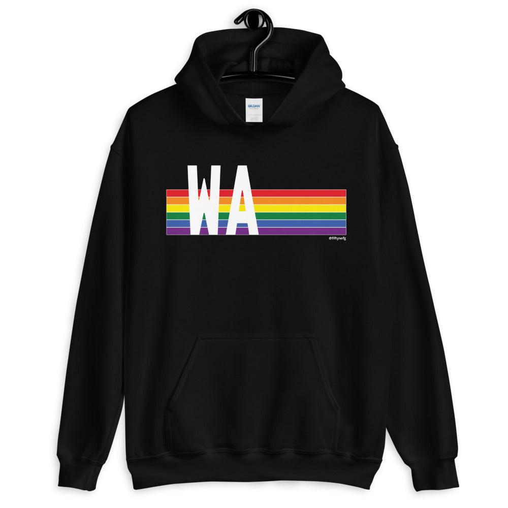Washington Pride Retro Rainbow - Unisex Hoodie